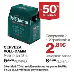 Hipercor Voll-damm - cerveza oferta