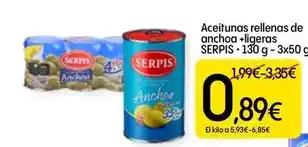 Dialprix Serpis - aceitunas rellenas de anchoa oferta