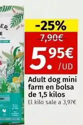 Maskom Supermercados Harper and bone - adult dog mini farm en bolsa de 1,5 kilos oferta