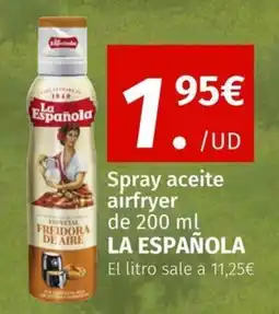 Maskom Supermercados LA ESPAÑOLA Spray aceite airfryer oferta