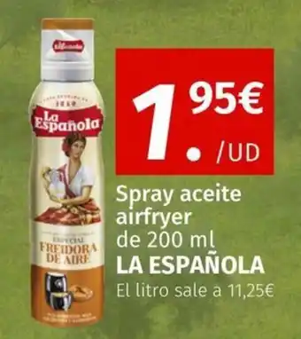 Maskom Supermercados LA ESPAÑOLA Spray aceite airfryer oferta