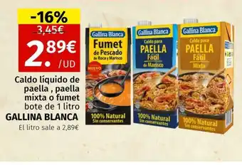 Maskom Supermercados GALLINA BLANCA Caldo líquido de paella, paella mixta o fumet oferta