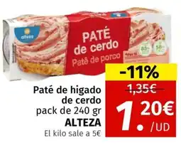 Maskom Supermercados ALTEZA Paté de higado de cerdo oferta