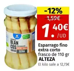 Maskom Supermercados ALTEZA Esparrago fino extra corto frasco oferta