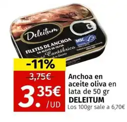 Maskom Supermercados DELEITUM Anchoa en aceite oliva oferta