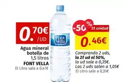 Maskom Supermercados FONT VELLA Agua mineral oferta