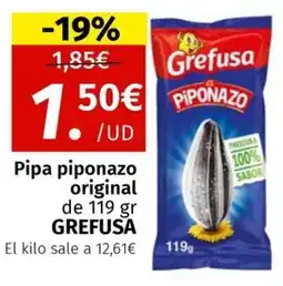 Maskom Supermercados GREFUSA Pipa piponazo original oferta