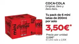 Maskom Supermercados COCA-COLA Original, Zero y Zero-Zero. oferta
