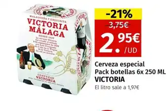 Maskom Supermercados VICTORIA Cerveza especial oferta