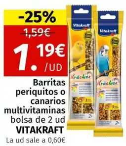 Maskom Supermercados VITAKRAFT Barritas periquitos o canarios multivitaminas oferta