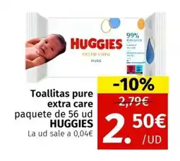 Maskom Supermercados HUGGIES Toallitas pure extra care oferta
