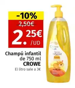 Maskom Supermercados CROWE Champú infantil oferta