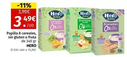 Maskom Supermercados HERO Papilla 8 cereales, sin gluten o fruta oferta
