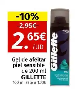Maskom Supermercados GILLETTE Gel de afeitar piel sensible oferta