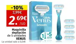 Maskom Supermercados VENUS Maquinilla depilación de 5 unidades oferta