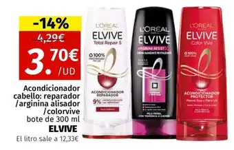Maskom Supermercados ELVIVE Acondicionador cabello: reparador /arginina alisador /colorvive oferta