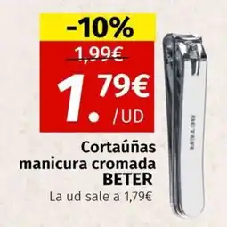 Maskom Supermercados BETER Cortaúñas manicura cromada oferta