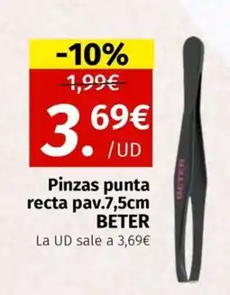 Maskom Supermercados BETER Pinzas punta recta pav.7,5cm oferta