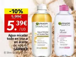 Maskom Supermercados GARNIER Agua micelar todo en uno o en aceite oferta