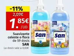 Maskom Supermercados SAN Suavizante celeste o flora oferta
