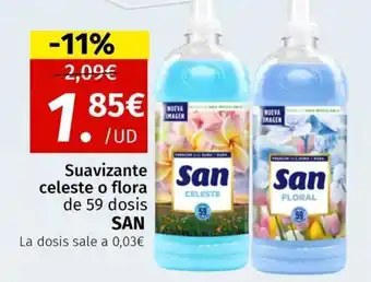 Maskom Supermercados SAN Suavizante celeste o flora oferta