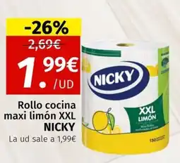 Maskom Supermercados NICKY Rollo cocina maxi limón XXL oferta