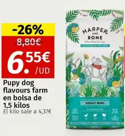 Maskom Supermercados Pupy dog flavours farm oferta