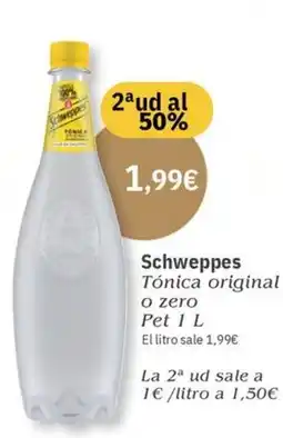 Maskom Supermercados SCHWEPPES Tónica original o zero Pet oferta