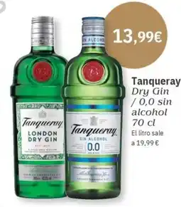 Maskom Supermercados TANQUERAY Dry Gin / 0,0 sin alcohol oferta