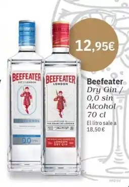 Maskom Supermercados BEEFEATER Dry Gin/ 0,0 sin Alcohol oferta