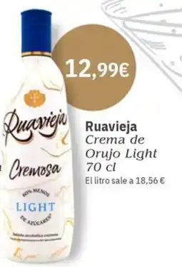 Maskom Supermercados RUAVIEJA Crema de Orujo Light oferta