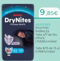 Maskom Supermercados HUGGIES Drynites PAÑALES Talla 4/7 de 16u niño/a oferta