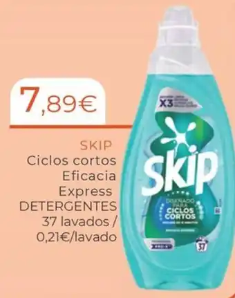 Maskom Supermercados SKIP Ciclos cortos eficacia express detergentes oferta