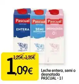 Dialprix PASCUAL Leche entera, semi o desnatada oferta