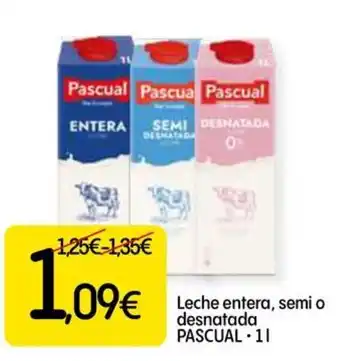 Dialprix PASCUAL Leche entera, semi o desnatada oferta