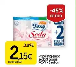 Dialprix FOXY Papel higiénico seda 3 capas oferta