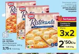Caprabo DR. OETKER Pizza Ristorante de 4 formatges oferta