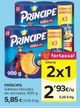 Caprabo PRÍNCIPE Galetes farcides de xocolata oferta