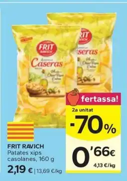 Caprabo FRIT RAVICH Patates xips casolanes oferta