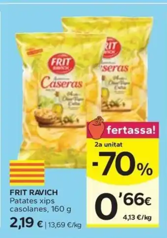 Caprabo FRIT RAVICH Patates xips casolanes oferta