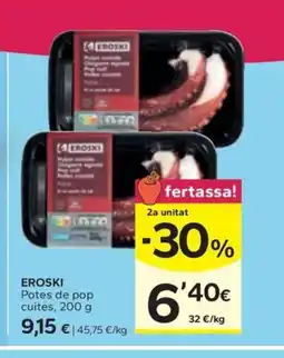 Caprabo EROSKI Potes de pop cuites oferta