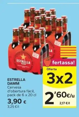 Caprabo ESTRELLA DAMM Cervesa d'obertura fàcil oferta