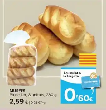 Caprabo MUSFI'S Pa de llet oferta