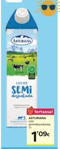Caprabo ASTURIANA Llet semidesnatada oferta