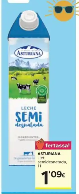 Caprabo ASTURIANA Llet semidesnatada oferta