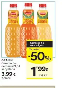Caprabo GRANINI Gamma de nèctars oferta