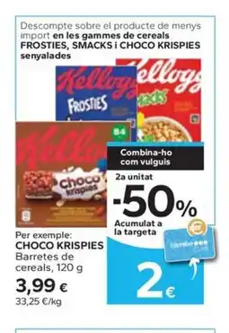 Caprabo CHOCO KRISPIES Barretes de cereals oferta