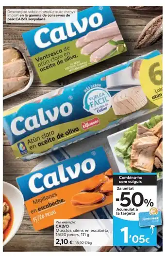 Caprabo CALVO Musclos xilens en escabetx oferta