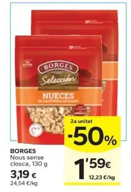 Caprabo BORGES Nous sense closca oferta