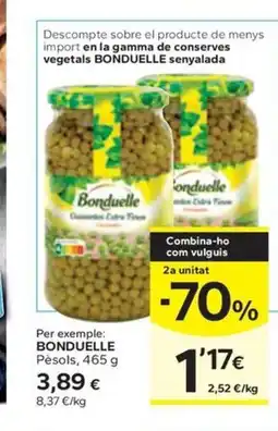 Caprabo BONDUELLE Pèsols oferta